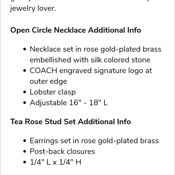 NWT Coach Tea Rose Stud Set - Picture 2 of 6